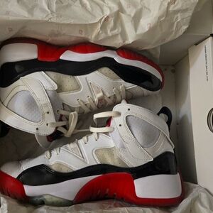 Mens Jordan TWO TREY Sneakers in Red, White, and Black